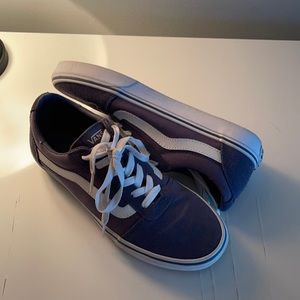 VANS Skate Old Skool Womens Shoes - Blue and White